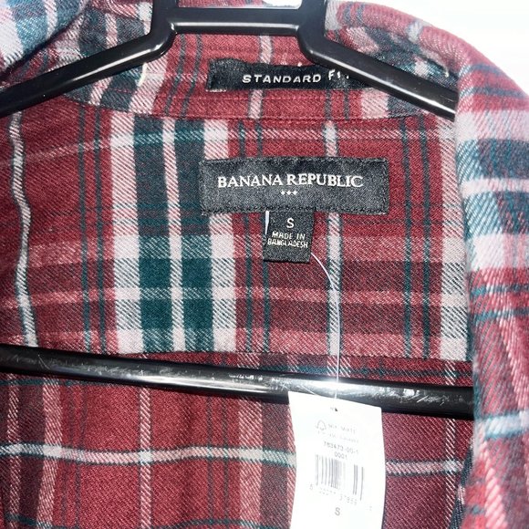 NEW Size Small Banana Republic Plaid Flannel - Picture 2 of 7